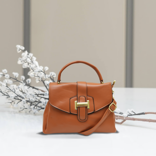 Chic Handbag-cum-Sling Bag with Stylish H-Buckle (SW-PA-22)