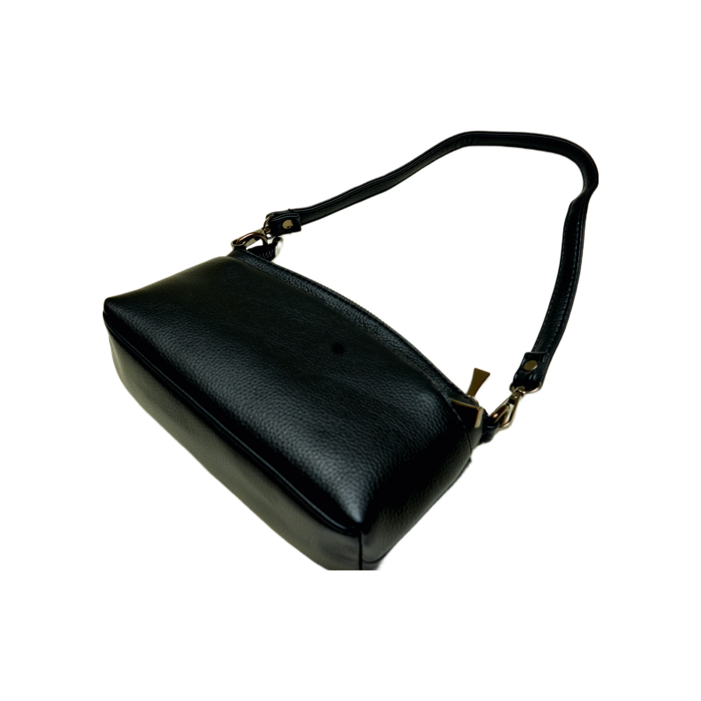 Luxurious Shoulder Bag cum sling Bag in Black with Sleek Metal Fitting