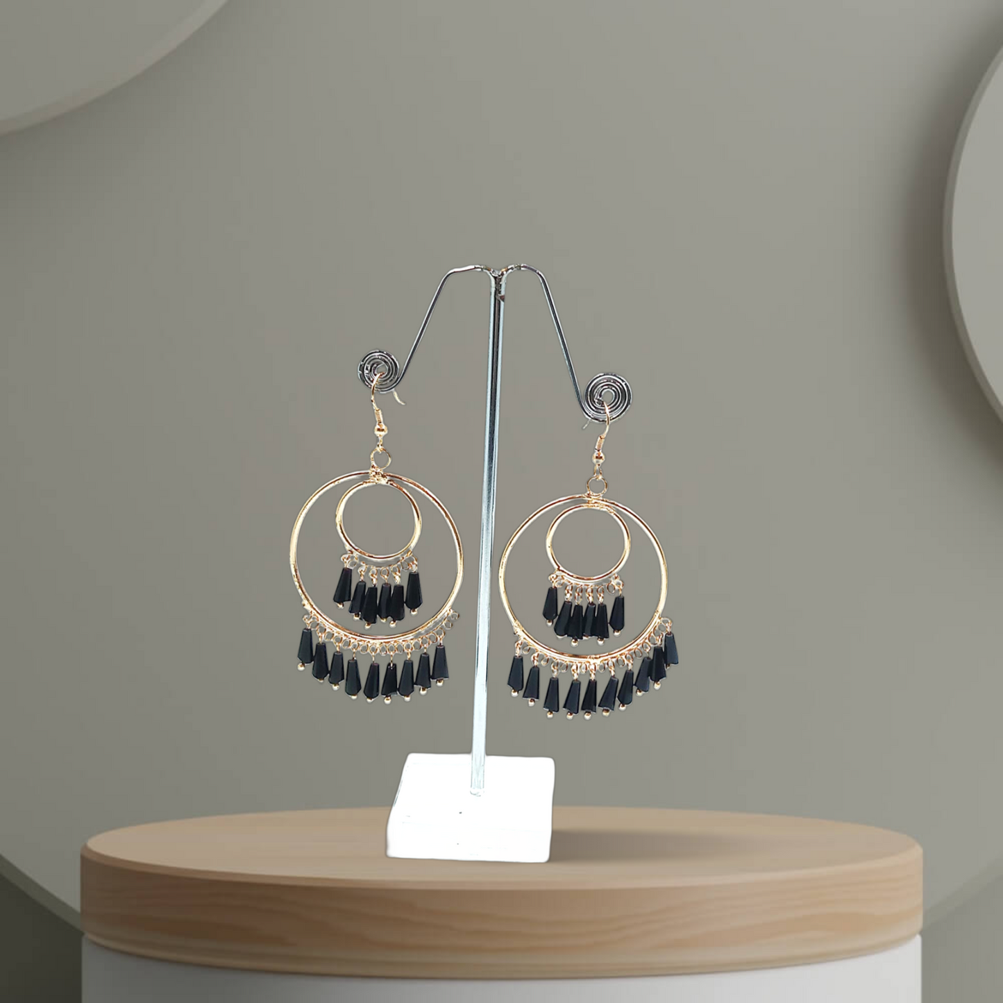 Handcrafted Beaded Hoop Earrings (SW-SJ-19)