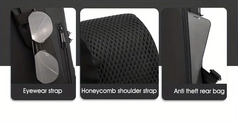 Anti-Theft Unisex Crossbody Sling Bag, Chestbag