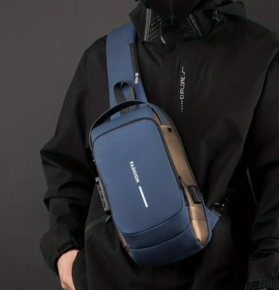 Navy Unisex Sling Backpack