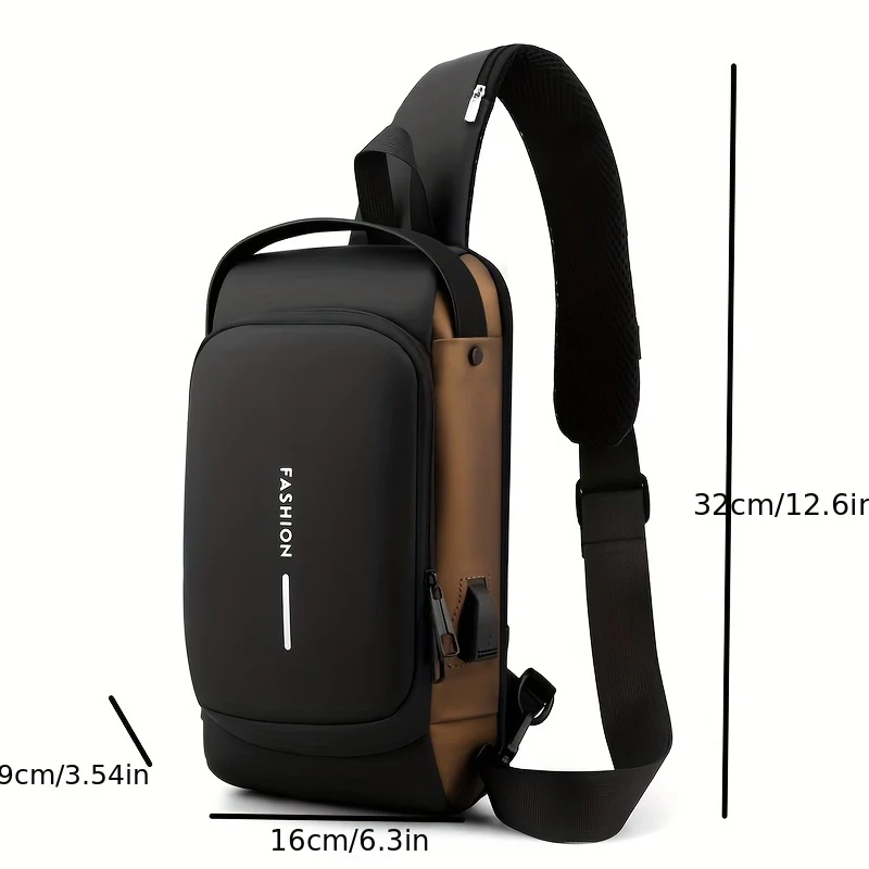 Black Unisex Sling Backpack