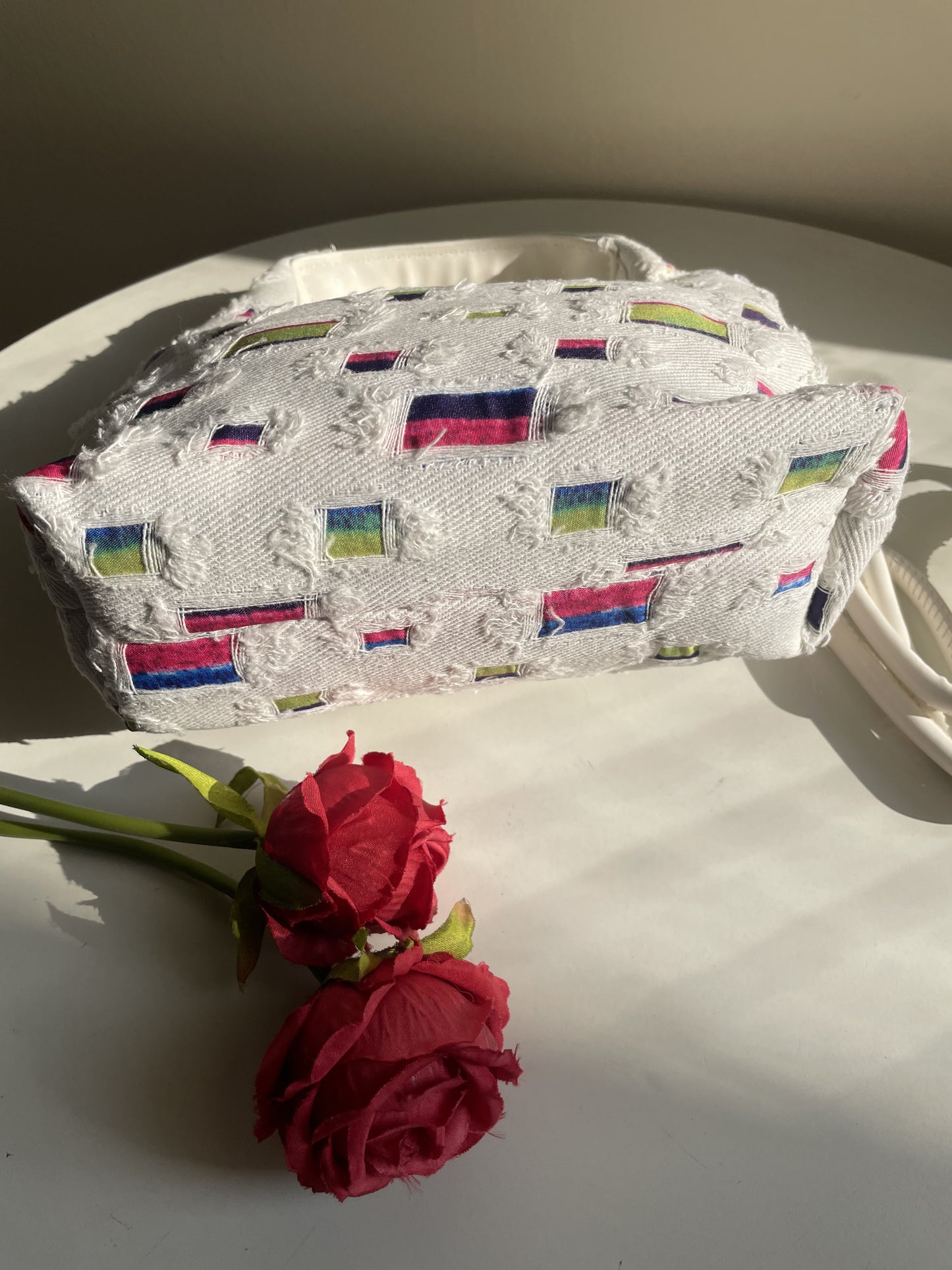 Chic Multicolor Patterned Mini Handbag cum Sling