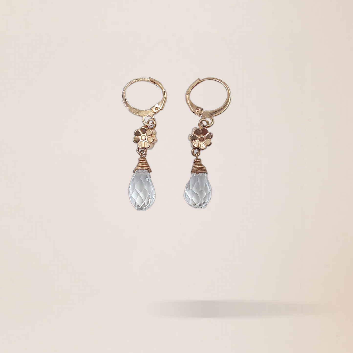 Handcrafted Crystal White Drop Earrings (SW-SJ-42)