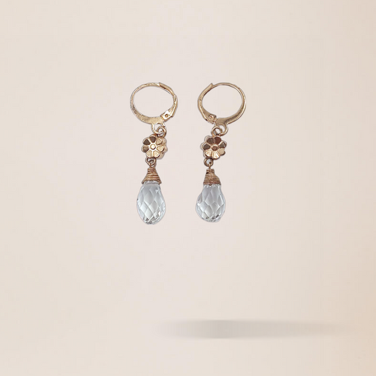 Handcrafted Crystal White Drop Earrings (SW-SJ-42)