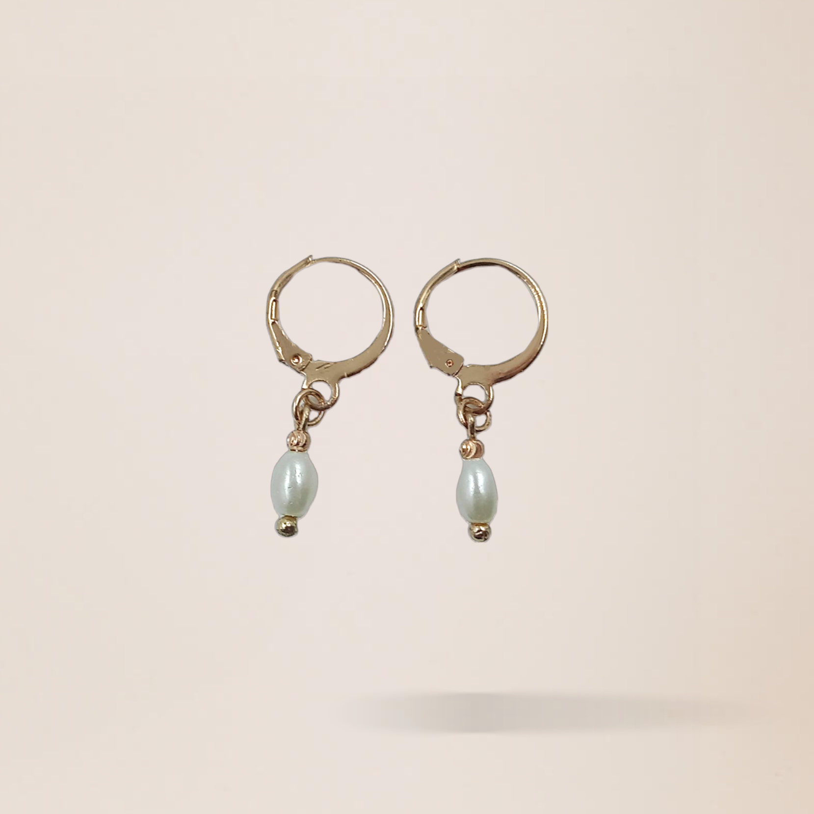 Golden-White Earrings
