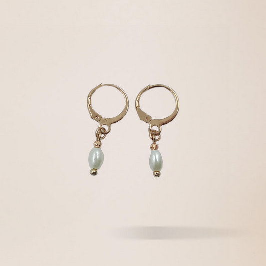 Golden-White Earrings