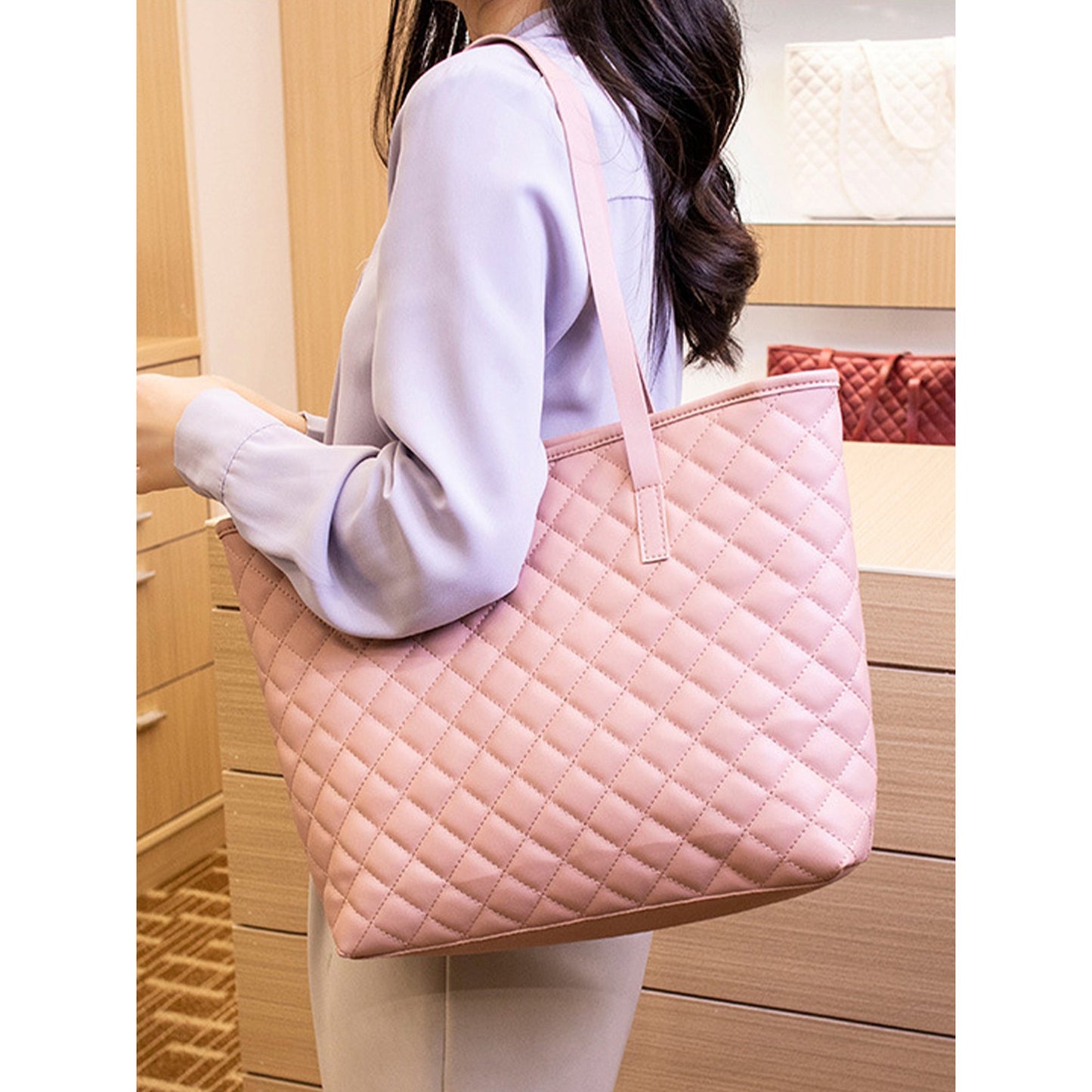 Quilted Tote Bag afforadable range