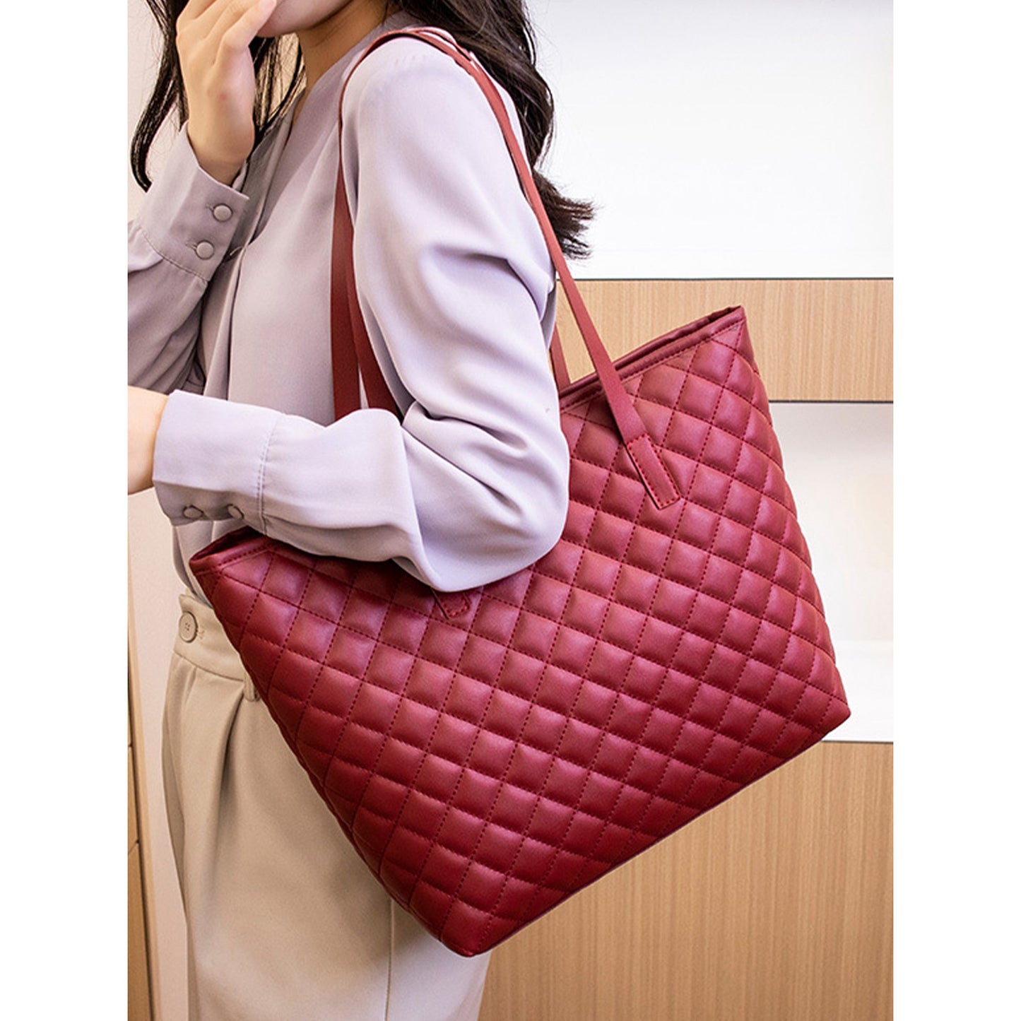 Quilted Tote Bag afforadable range