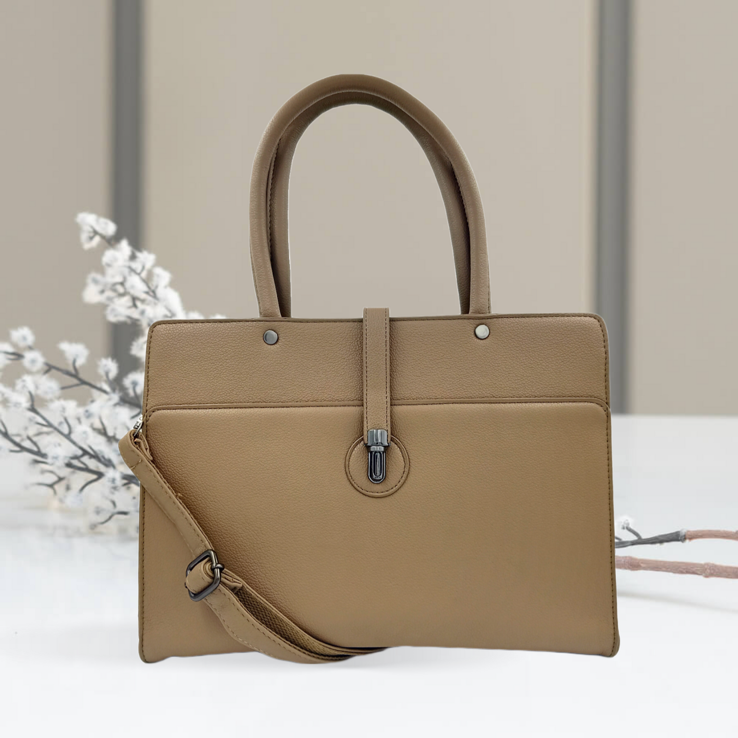 Beige Handbag