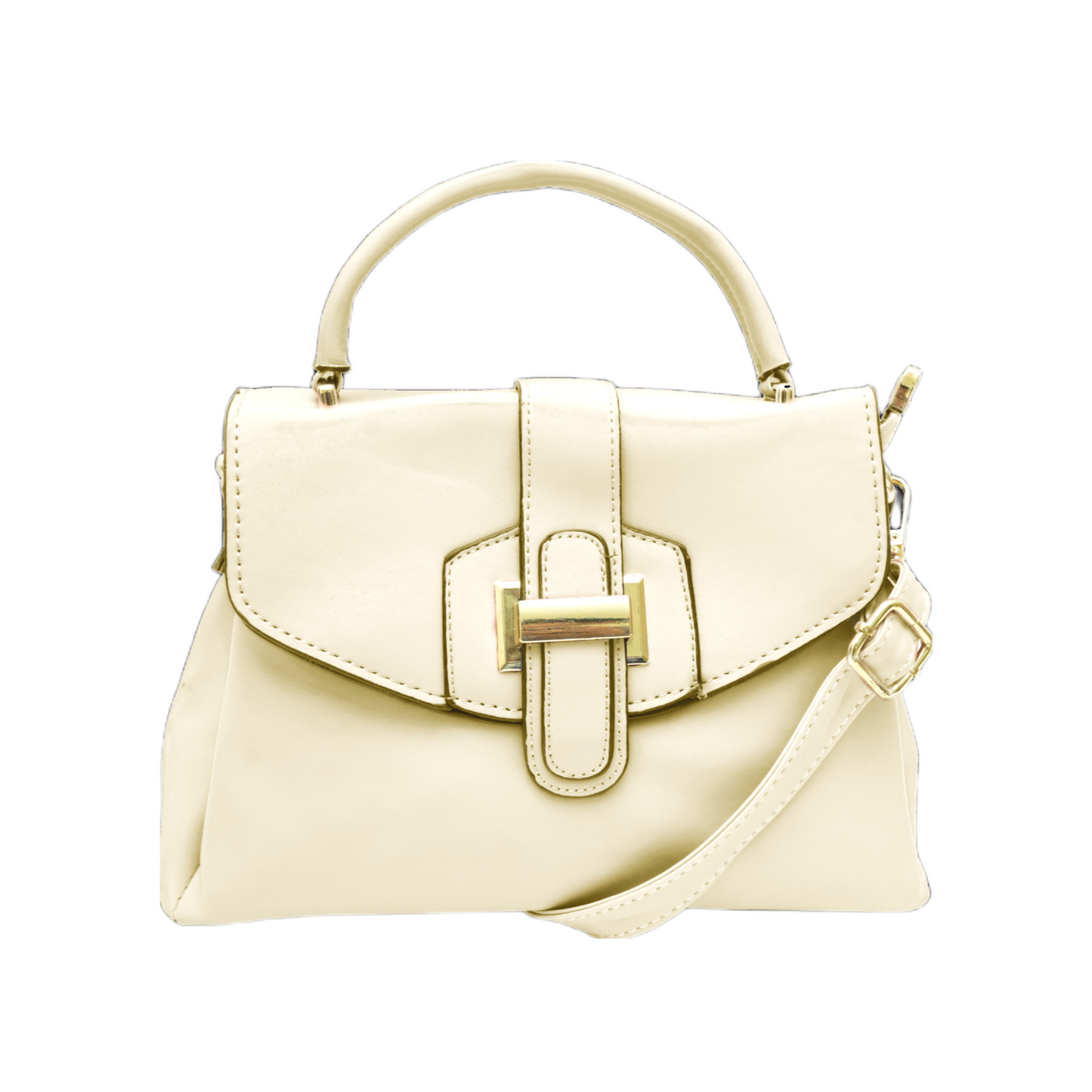 Handbag-cum-Sling Bag with Stylish H-Buckle