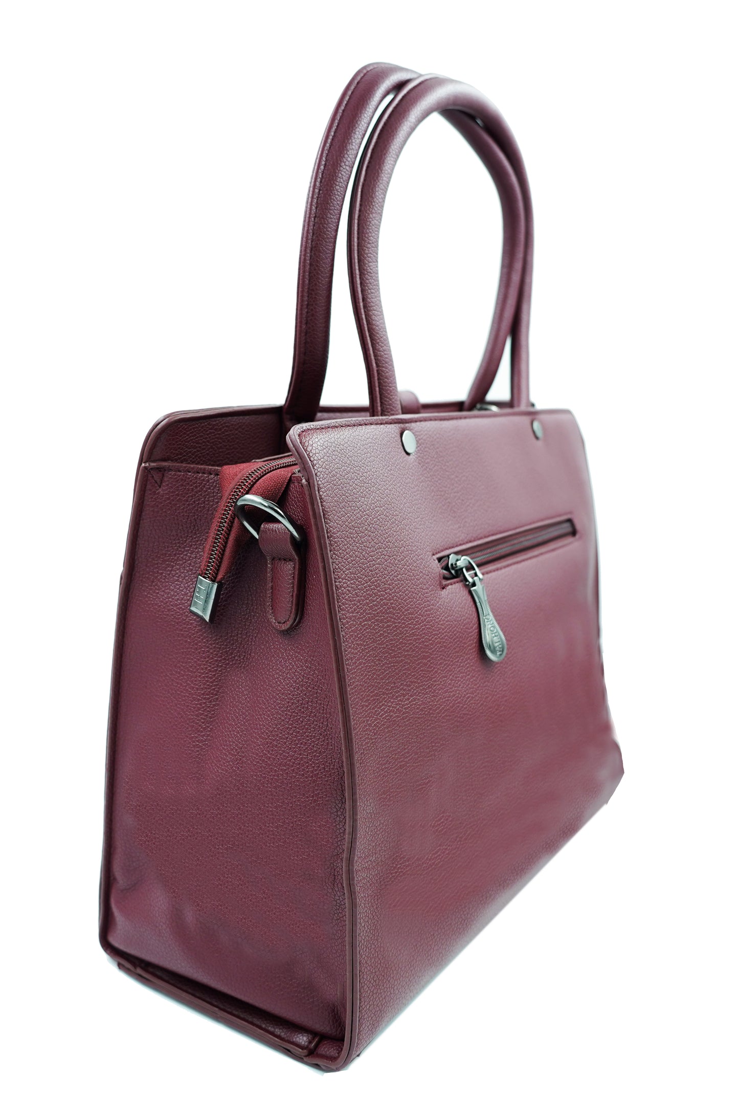 Sophisticated Faux Leather Hand Bag with Adjustable Strap