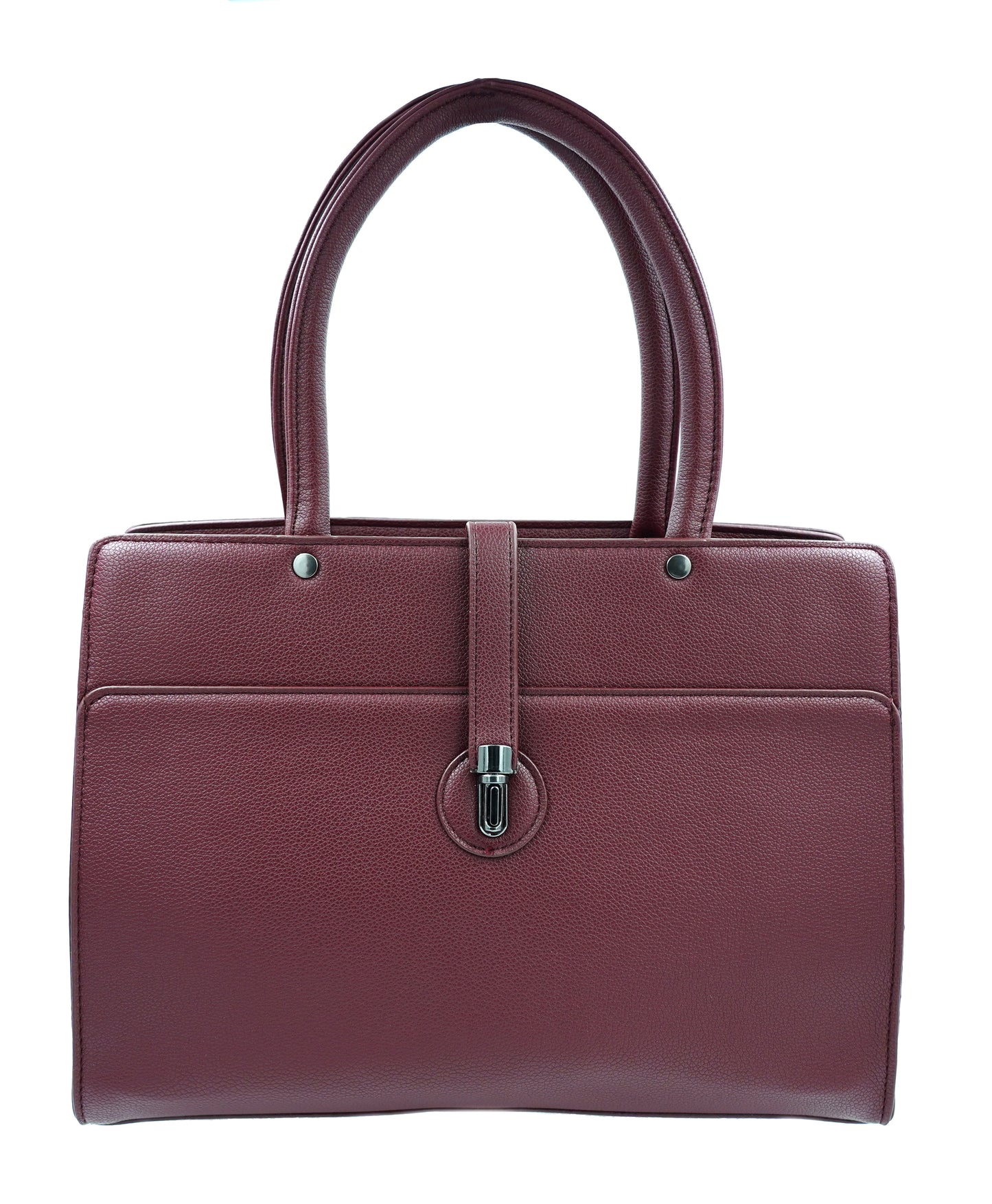 Sophisticated Faux Leather Hand Bag with Adjustable Strap