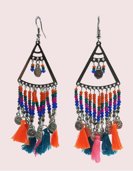 Triangle Tasseled Earrings (SW-D-05)