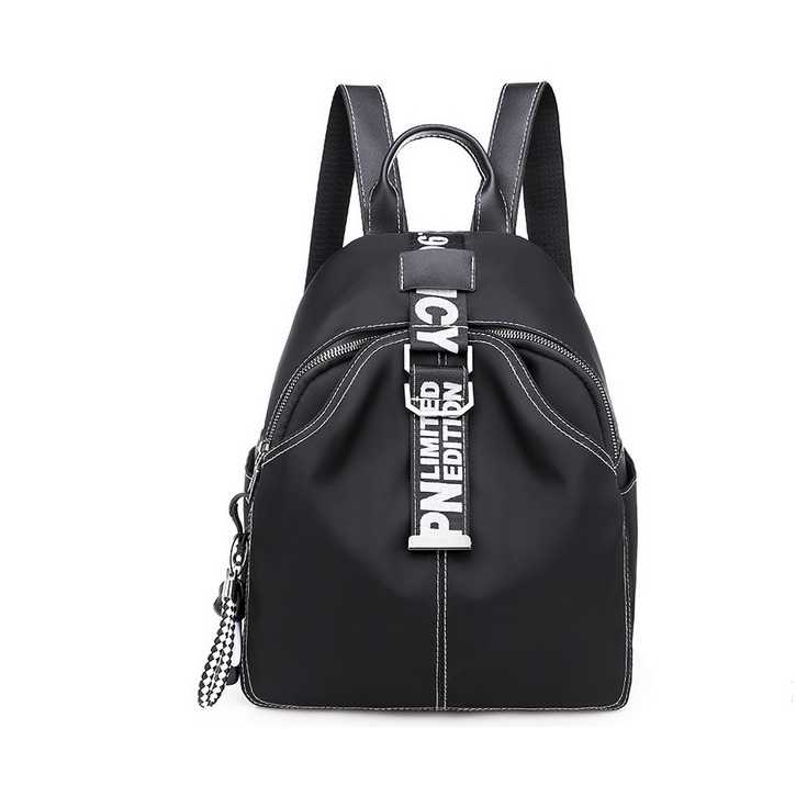 Trendy Black "Limited Edition" Backpack with Stylish Strap Detailing