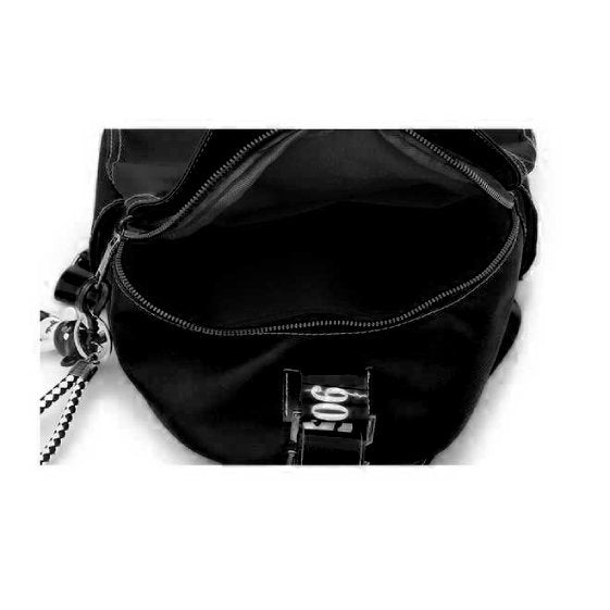 Trendy Black "Limited Edition" Backpack with Stylish Strap Detailing