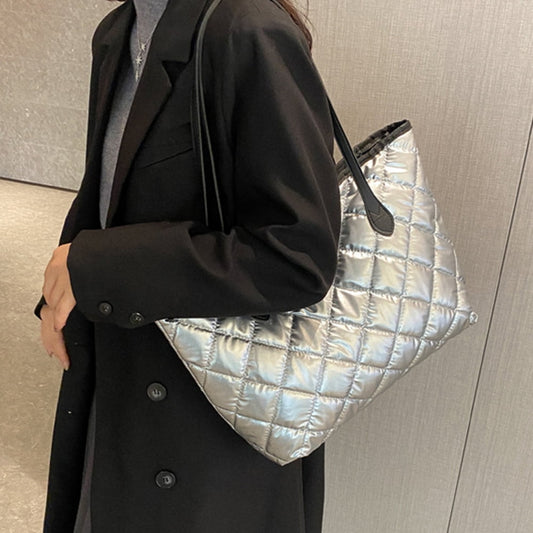 Silver Metallic Totebag