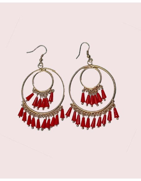 Handcrafted Beaded Hoop Earrings (SW-SJ-19)