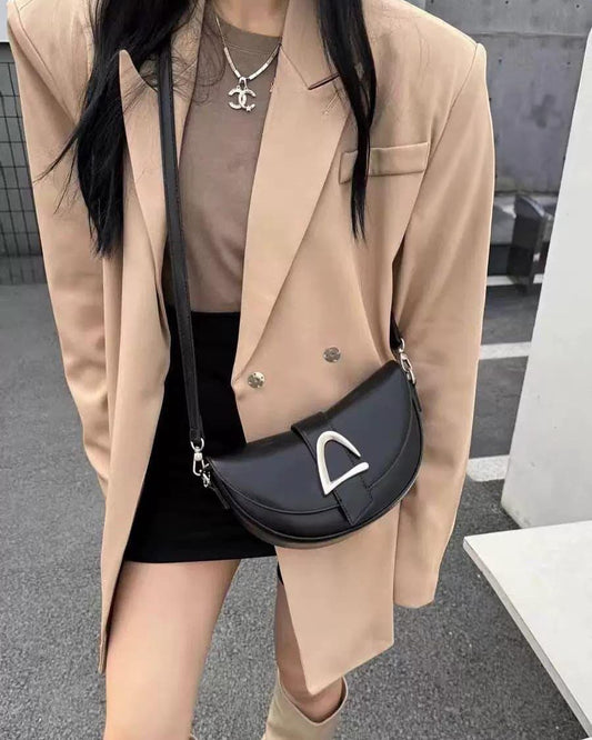 Elegant Semi-Circular Shoulder cum sling Bag