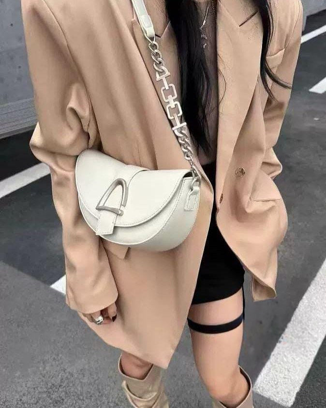 Elegant Semi-Circular Shoulder cum sling Bag
