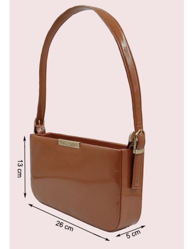 Sleek Patent Shoulder Bag