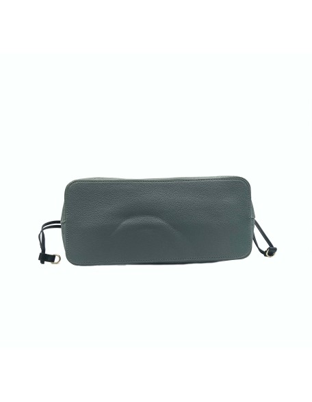 Tote bag in greenish Grey color with a zipper closer (SW-AI-31)