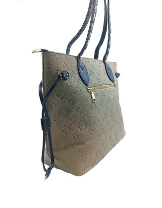 Tote bag in beige color with a zipper closer (SW-AI-32)