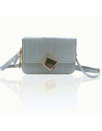 CROCO STYLE SLING BAG IN GREY COLOR (SW-AI-38)