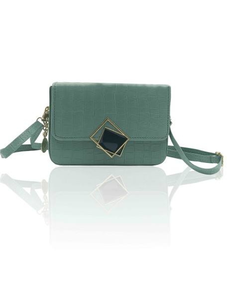  CROCO STYLE SLING  BAG IN SEA-GREEN COLOR (SW-AI-40)