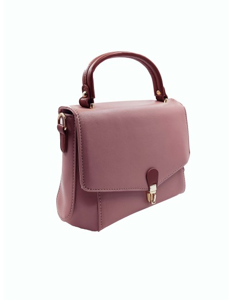 NEW PINK COLOR SATCHEL BAG WITH ADJUSTABLE STRAP (SW-AI-70)