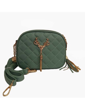 Quilted Sling Bag in green color (SW-BJ-28)