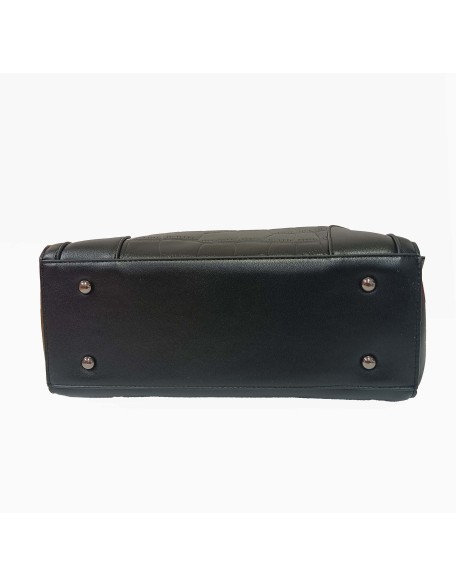 croco style satchel bag in black color (SW-BJ-34)
