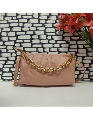 Latest & Stylish Fashion peach color Sling Bag For Ladies Shoulder Cloud Hand - Held Bag With Chain for Girls Women With Detachable Strap