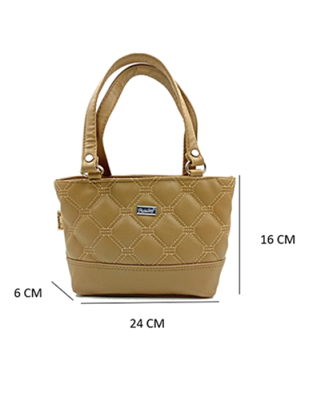 QUILTED  SMALL HANDBAG BEIGE COLOR FOR WOMEN'S