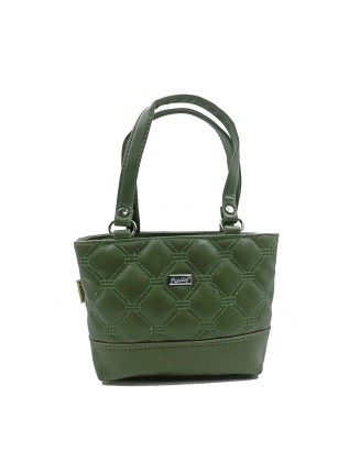 QUILTED  SMALL HANDBAG DARK GREEN COLOR FOR WOMEN'S