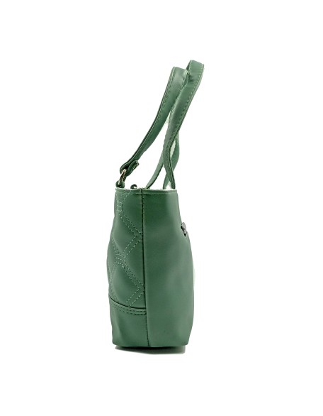 QUILTED  SMALL HANDBAG LIGHT GREEN COLOR FOR WOMEN'S