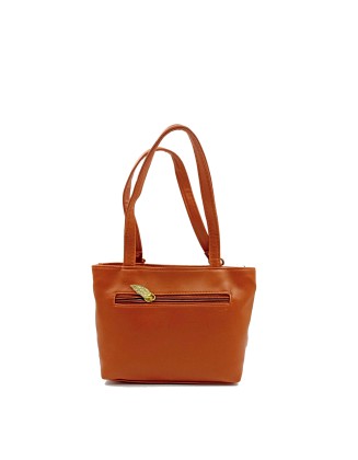 Debossed Small Handbag In Orange Color For Women's 