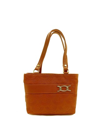 Debossed Small Handbag In Orange Color For Women's 