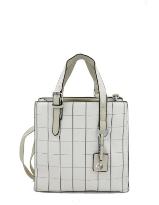 CHECK PRINT WHITE COLOR SILING BAG FOR WOMEN