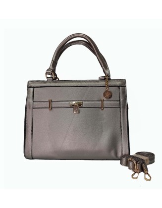 satchel bag in silver-metallic color (SW-BJ-37)