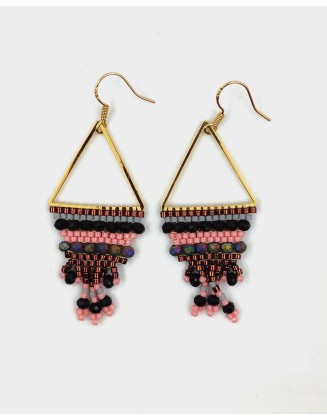 HANDCRAFTED TRIANGLE DROP EARRING MULTI COLOR (SW-SJ-56)
