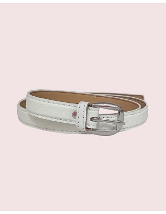 LEATHER BELT IN WHITE (SW-LB-003)