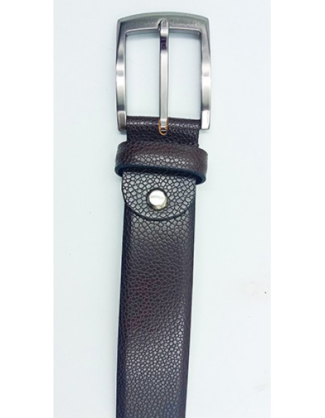 Muffler Men's Leather Belt(Free Size) (Brown)