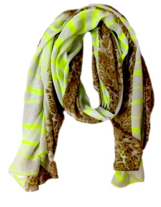  PRINTED  SCARVES IN LIGHT GREEN ( SW-SC-11)